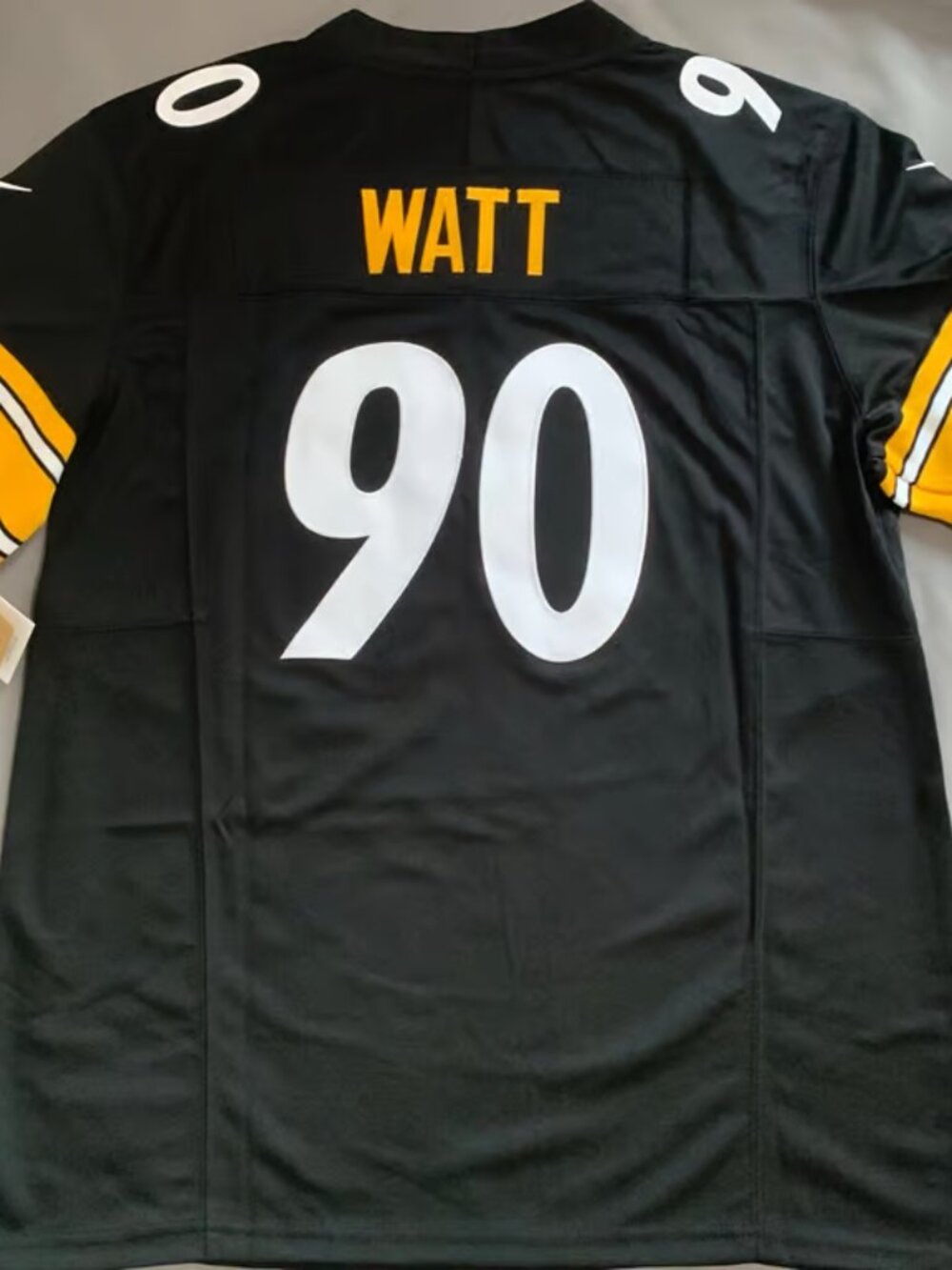 TJ Watt Black Vapor Jersey Stitched